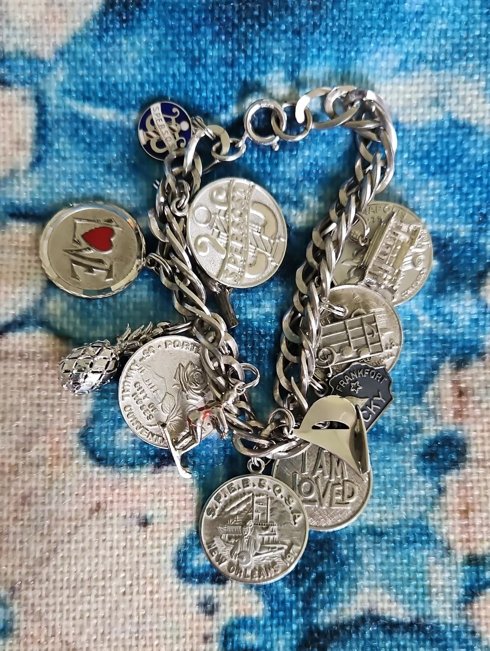 Vintage Sterling Silver Charm Bracelet